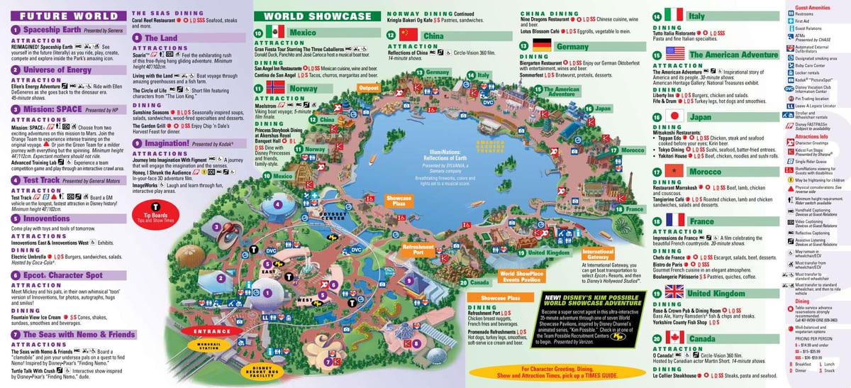 EPCOT Disney Mondyal kat jeyografik