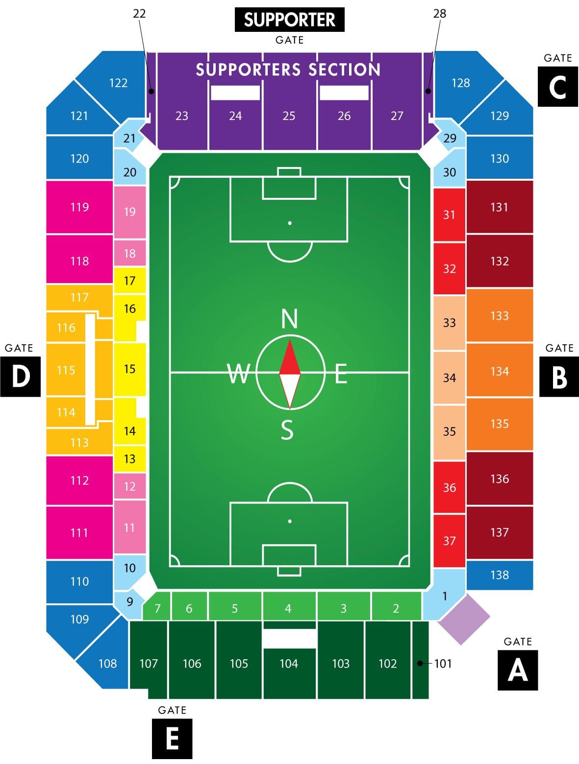 Orlando vil la foutbòl estad kat jeyografik